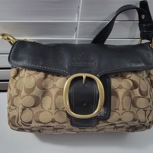 Classic small shoulder Coach bag.